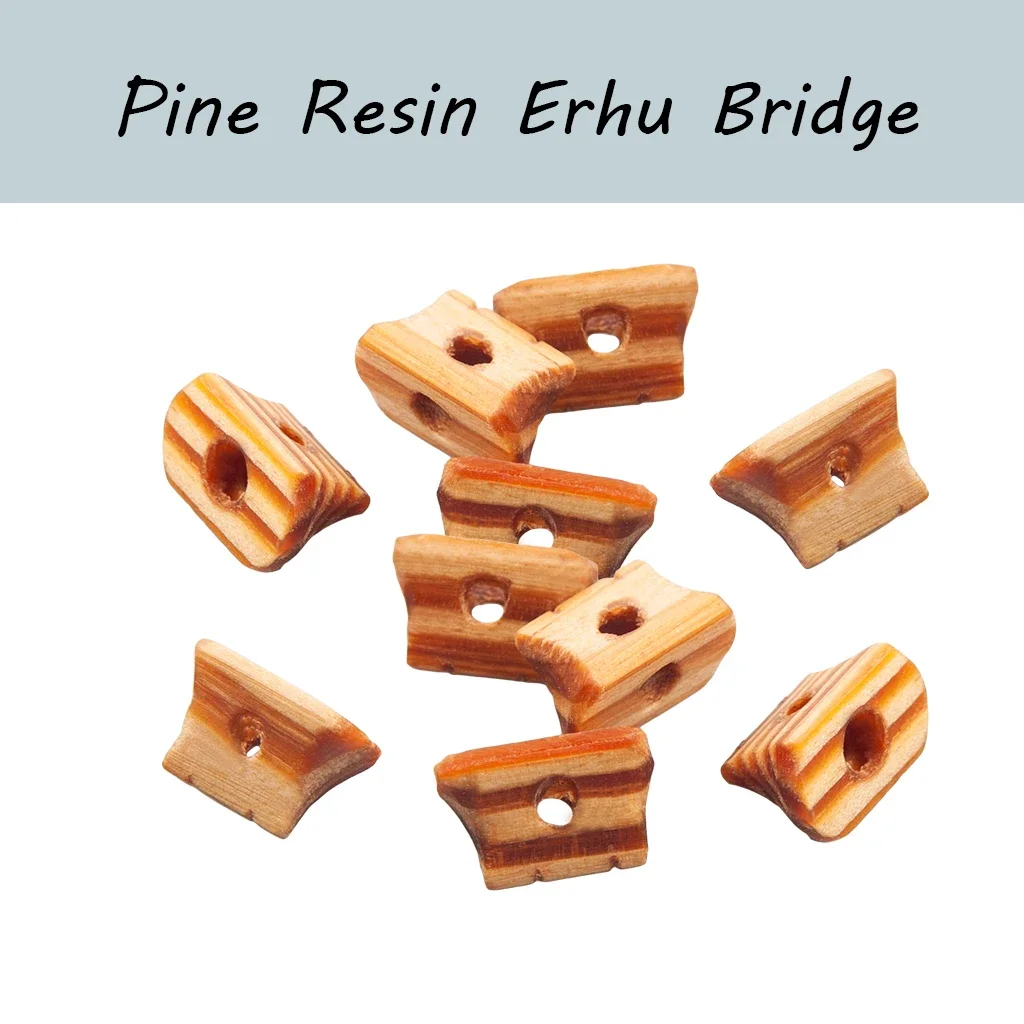 10PCS Elongated Erhu Code Mazi Pine Resin Erhu Bridge Chinese Erth Parts