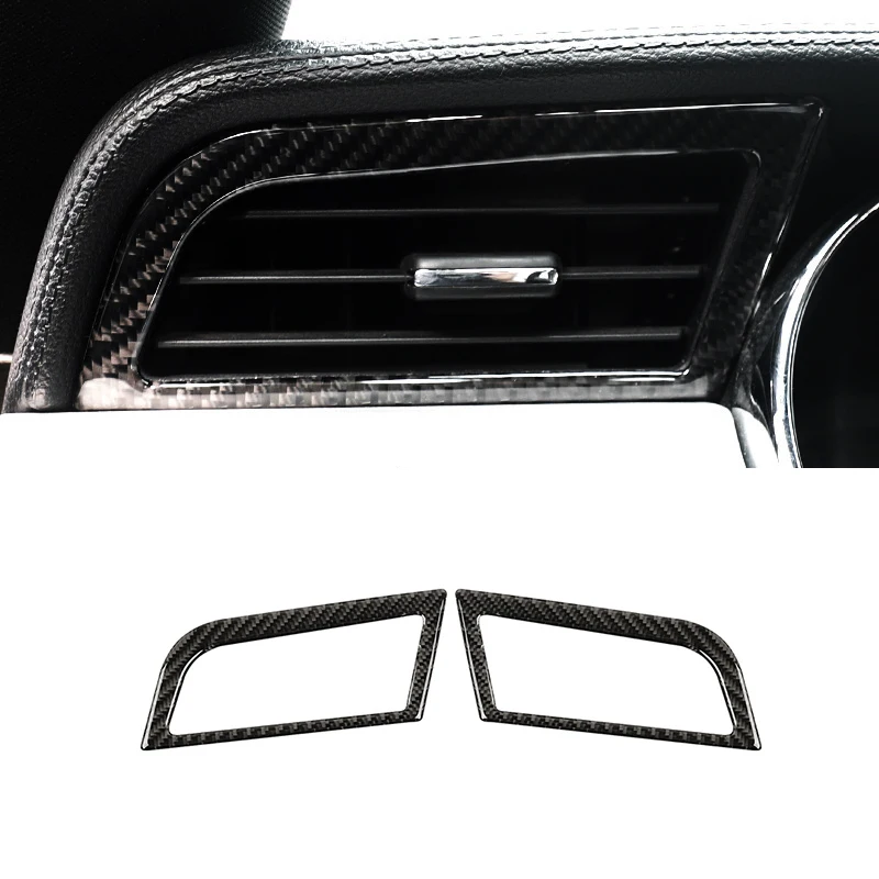 

Car Carbon Fiber Black Stickers For Ford Mustang 2015 2016 2017 2018 2019 Car Interior Decorative Accessories Instrument Tuyere