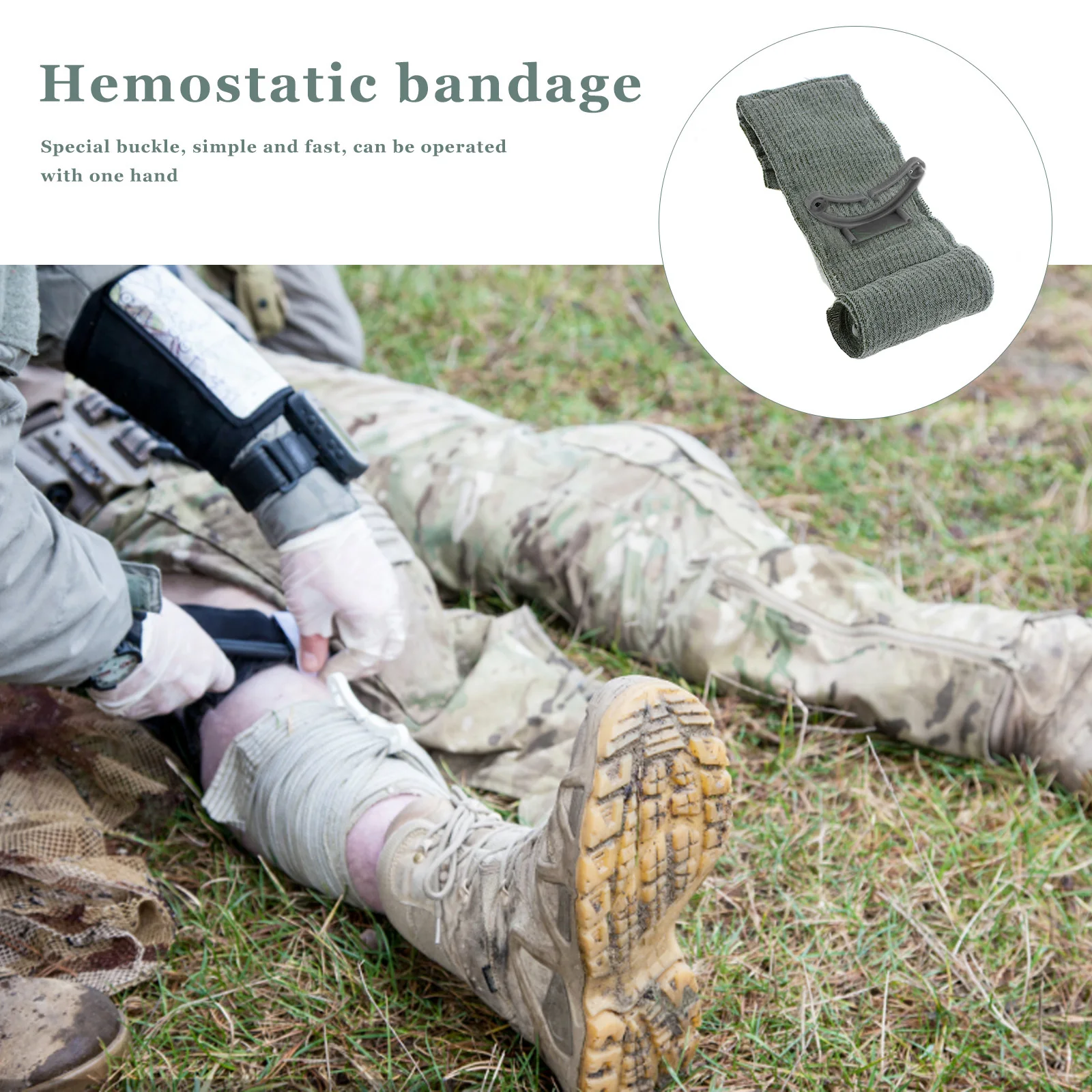 Israeli Bandage Wound Dressing Emergency Compression Hemostatic Control Bandage 4/6 Inches Outdoor Emergency First Aid Trauma