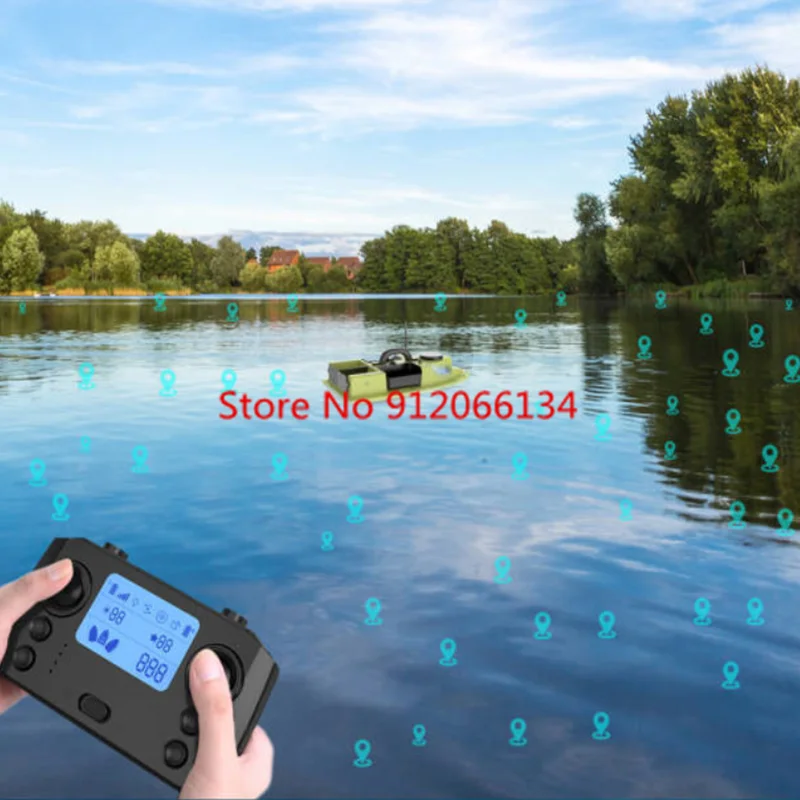 99GPS Smart Cruise Sonar Fish Finder High Speed RC Fishing Boat 4Hopper 600M 3KG Waterproof Lighting Remote Control RC Bait Boat 5