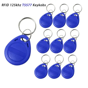 10pcs/20pcs 125KHz T5577 Keyfobs Rewritable 중복 태그 5200 근접 복사 액세스 카드 ID 토큰 링 RFID 클로 너 키 체인