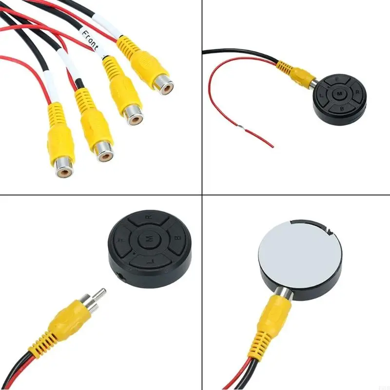 T5UB 4 in 1 Car Reversing Camera Adapter With Night Visibility Suitable For Blind Spots Elimination & Safe Parking Assistance