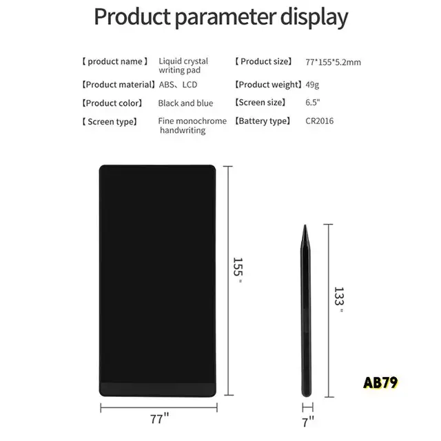 3Pcs 6.5 Inch Full Screen Superfine Handwriting Lcd Writing Tablet Drawing Board Electronic Superfine Notepads 4