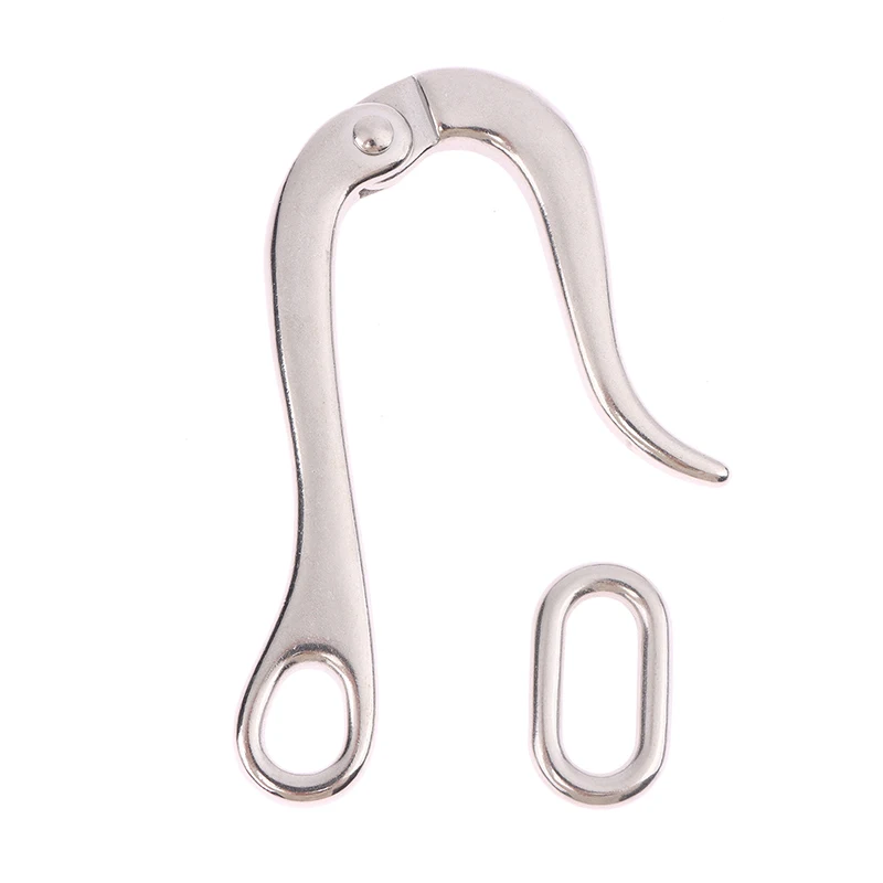 Description Picture 5 of item1PCS 316 Stainless Steel 100mm Pelican Hook & Eye with Quick Release link Crane Hooks for Sailing Boat Yacht Accessories
