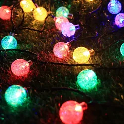 Solar - Powered Warm LED Fairy Lights - 5m Waterproof Outdoor String for Garden & Wedding Decoration (5m - 20LED - Colorful)