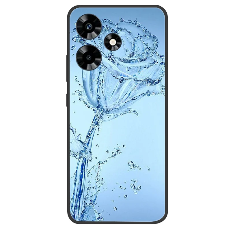 Elegant Black Silicone Butterfly Phone Cover - Soft Protective Bumper Case