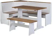 Ardmore Kitchen Nook Set, White 1