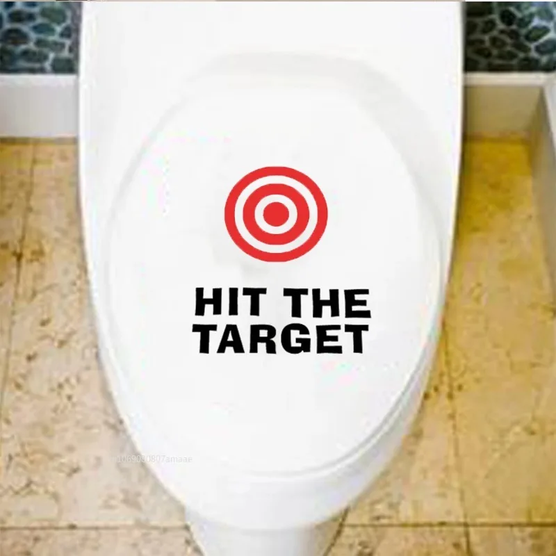 1pc Toilet Sticker Potty Training Targets Removable Bullseye Target Aiming Decal Wall Vinyl Posters for Home Bathroom Decoration