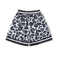 New Leopard Shorts Men's Basketball Shorts Quick Drying Sports Short Pants Summer Mesh Breathable Sweatpants High Street Shorts 2