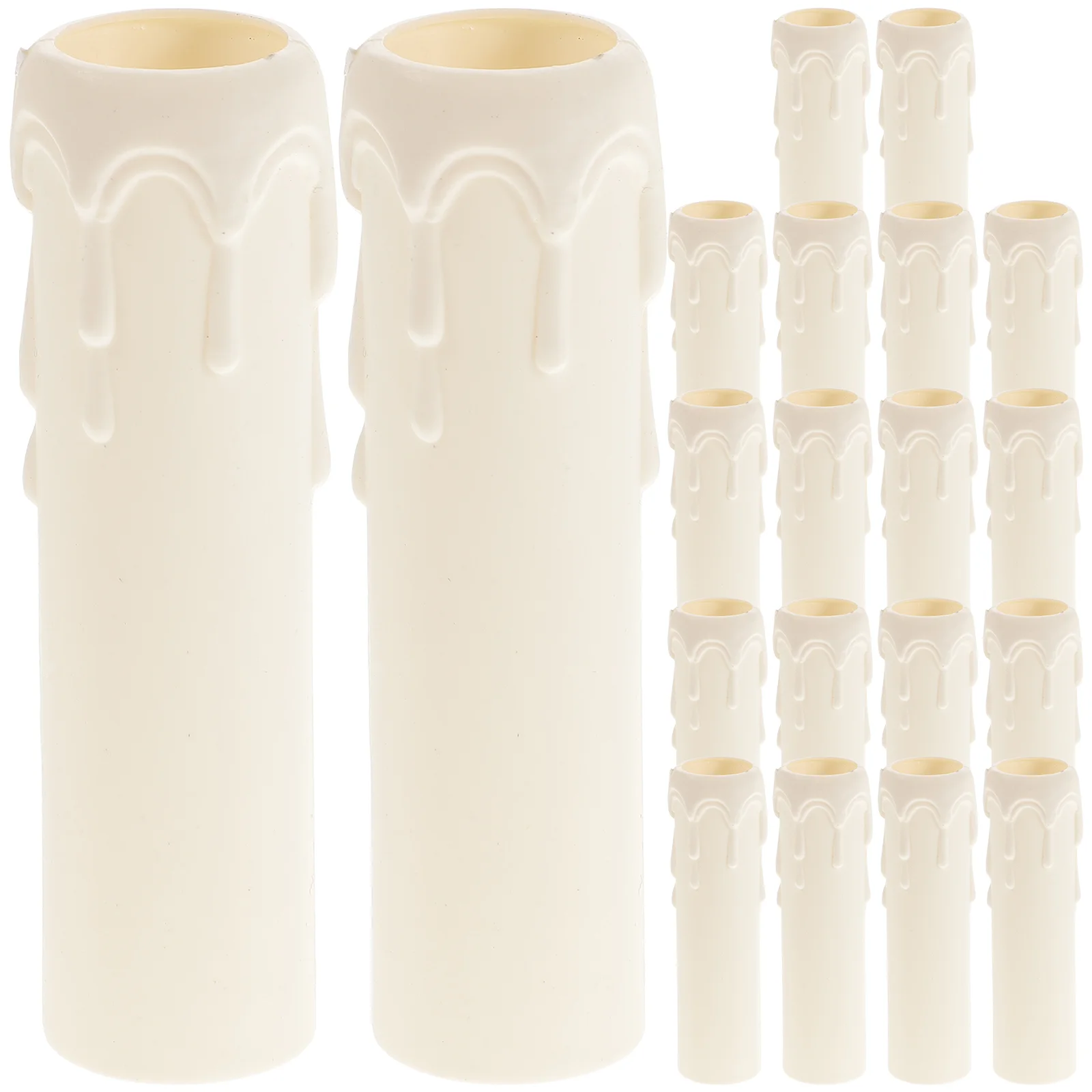 20 Pcs Tears Sleeves Socket Tubes Chandelier Covers Durable Casings Ceiling Decor Plastic Holders Tubular Creative