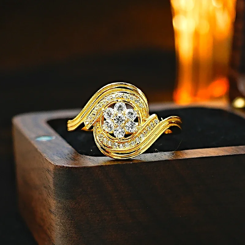 

Новый универсальный набор золотых винтажных колец с цветком из серебра 925 пробы с высокоуглеродистыми бриллиантами универсальные Свадебные украшения