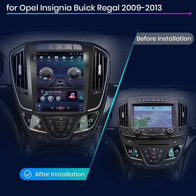 Radio de coche Junsun de 9.7 pulgadas con Android Auto y Carplay inalámbricos para Buick Regal y Opel Insignia 2014-2018, reproductor multimedia con 4G, WIFI, RDS, GPS y navegación. 3