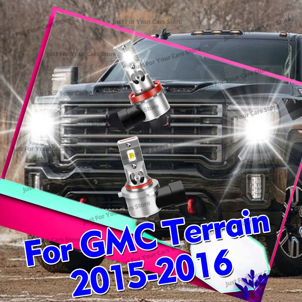 2/4x 밝은 흰색 6000K LED 헤드라이트 전구 30000LM GMC Terrai..