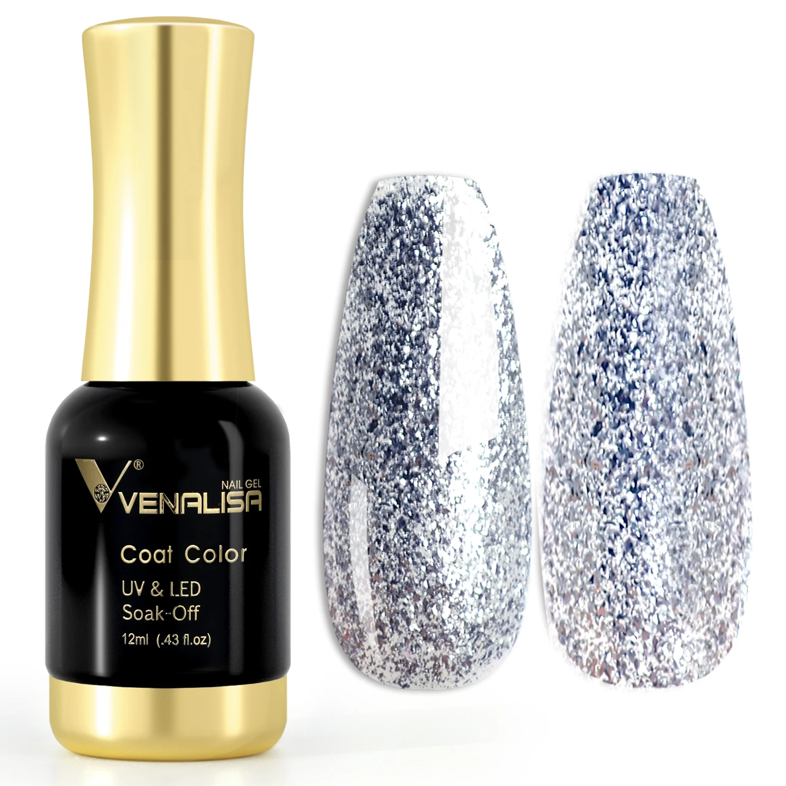 Venalisa 12ml Tempered Top Coat Bright Effect LongWear Color Natural Pink Nude Nail Gel Polish High Quality Platinum Gel Varnish 5