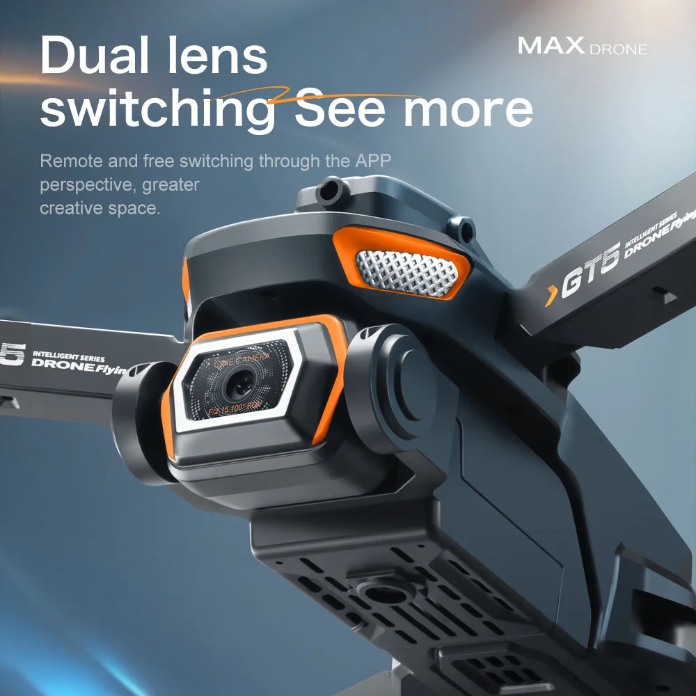 GT5 Mini Drone Remote control with screen 4K Professional Camera 360° Obstacle