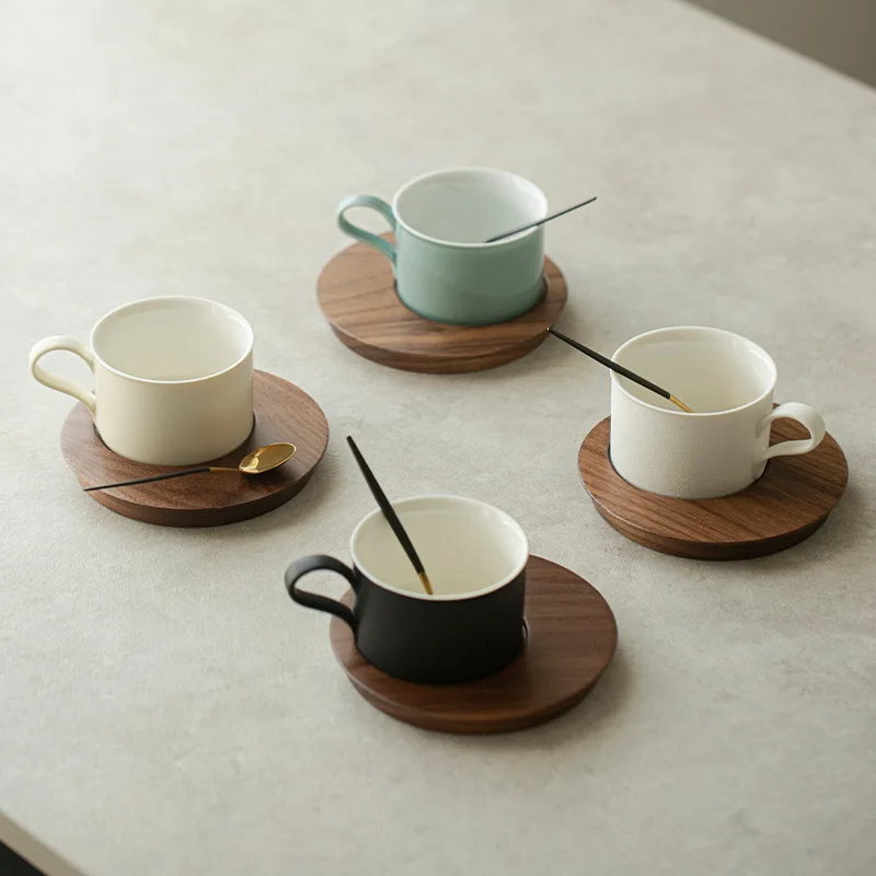 Ceramic 150ML Exquisite Coffee and Water Cup with Saucer - Perfect Holiday Gift