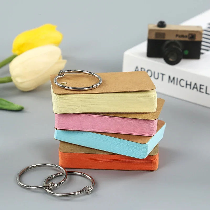 50-Sheet Kraft Paper Flashcards with Rings 4