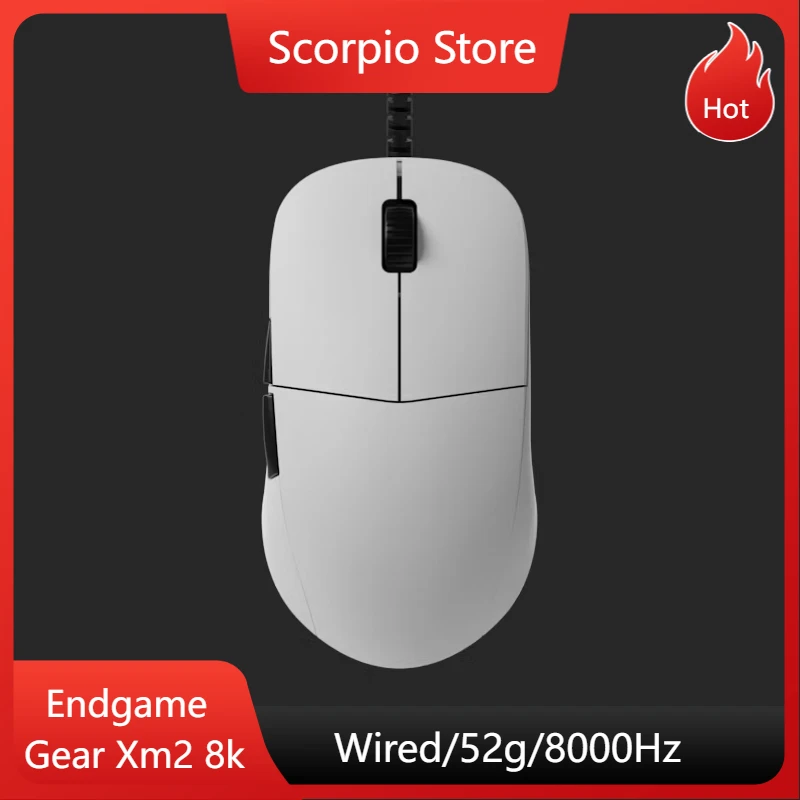 Endgame Gear Xm2 8k Wired Mouse Use Kailh GX Mechanical Switch Paw3395 8000hz 26000DPI Lightweight Esports Game Mouse