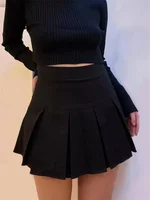 Vintage Gray Pleated Skirt Women Kawaii High Waist Mini Skirts Korean Fashion School Uniform Harajuku Streetwear Spring - Image 5