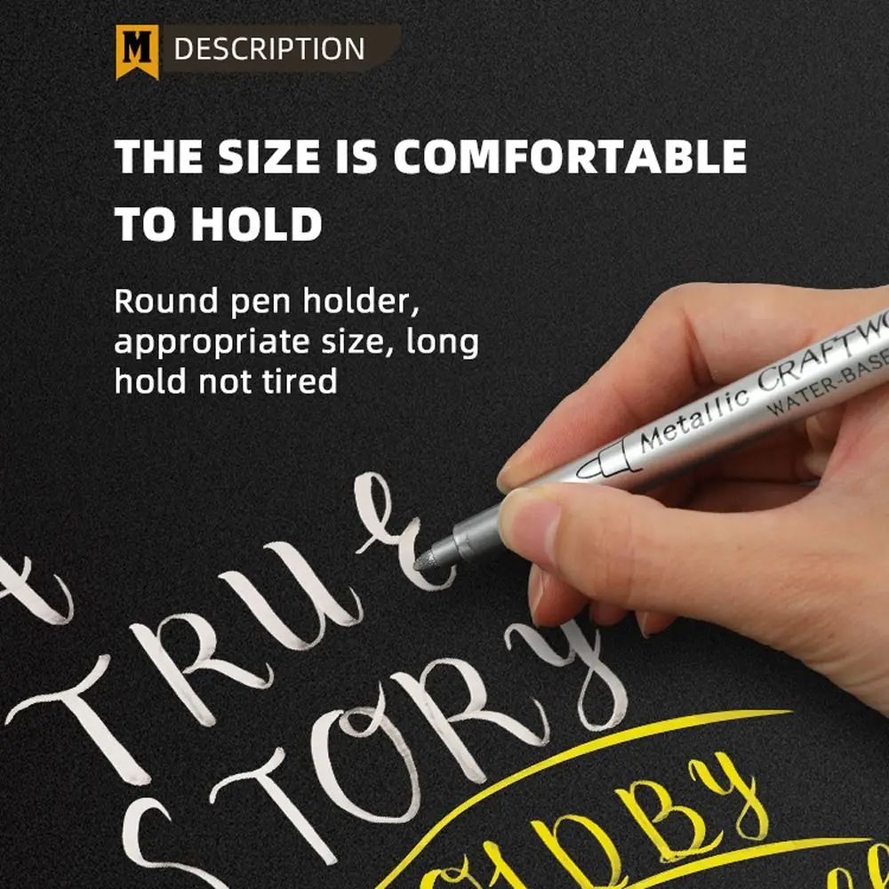 잉크는 반짝이는 금속성 마커 펜으로 오래 지속되며 퇴색하지 않습니다. 페인트 마커 펜은 영구적인 방수 레진 몰드 펜입니다.