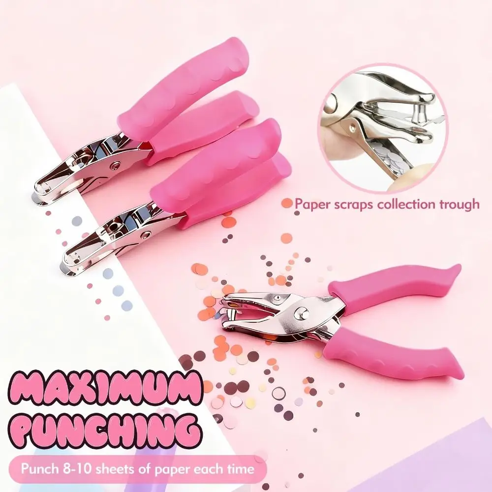 6mm 단일 구멍 펀치 원형 구멍 논슬립 핸들 작은 구멍 종이 펀치 DIY 수공구 종이 펀치