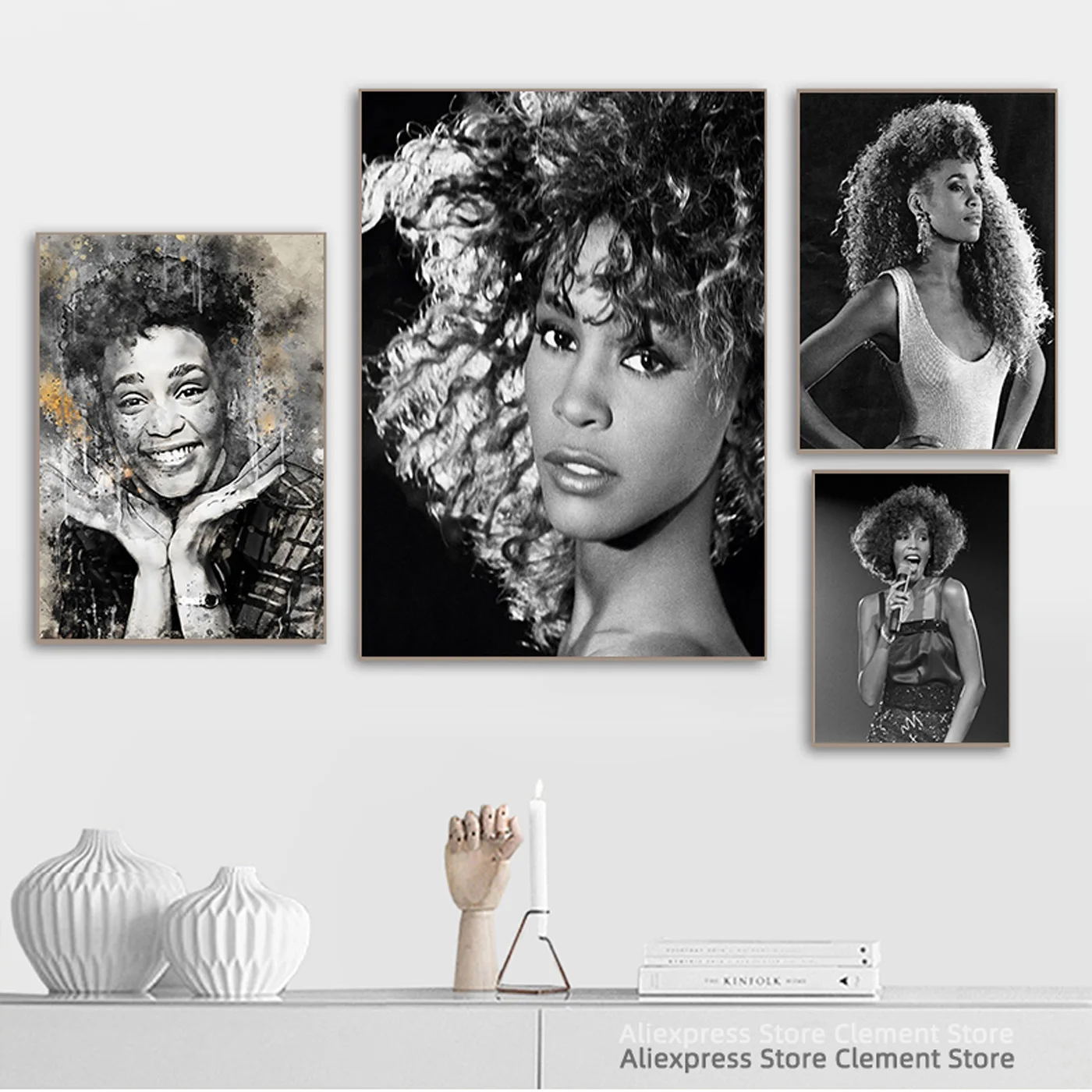 Whitney Houston Poster, Singer Band Cover Album Music Star Hip Rap