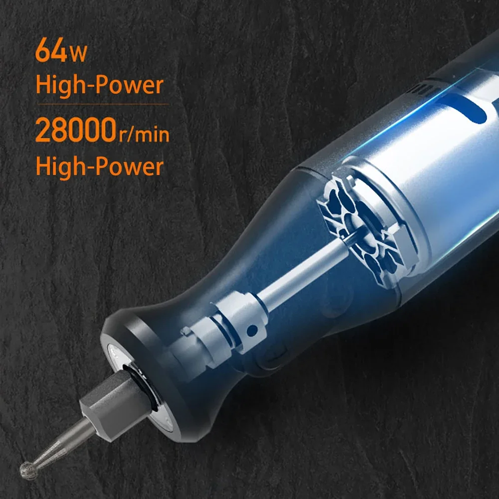 Worx 8V Rotary WX750 WX106 Cordless Mini Drill Engraving Grinding Polishing Machine USB Charger Variable Speed Power Tools Bits 4