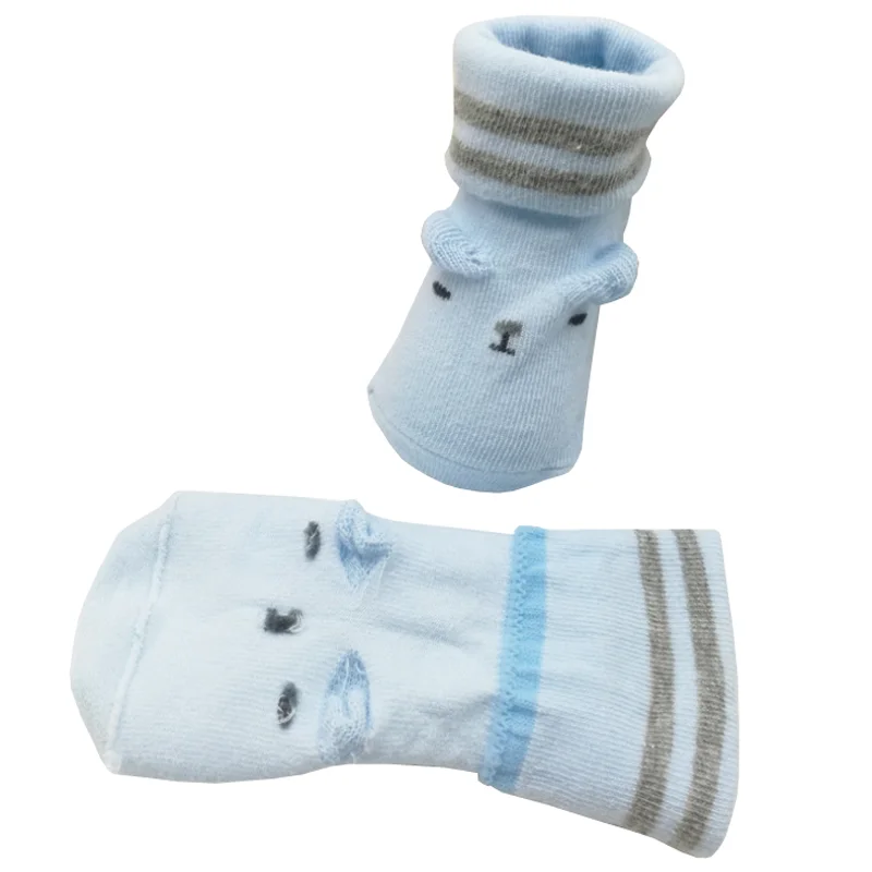 2Pair/lot new cartoon newborn baby socks for 0-6 months baby non-slip foot socks