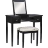 Home Dcor Black Butterfly Stool Vanity Set with Bench 1