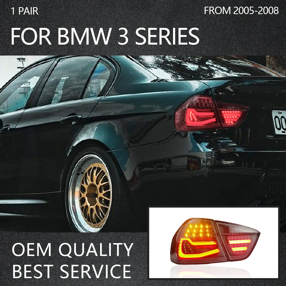 Car LED Tail Light For BMW 3 Series E90 320i 323i 325 330 335 2005