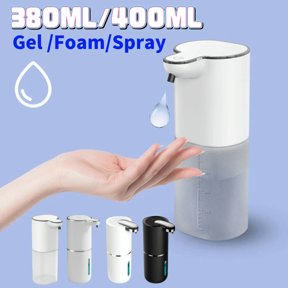 Soap Dispenser 400ml Automatic USB Charging Smart Washing Hand Machine Infrared Sensor 4 Levels Adjustable for Bathroom Kitchen