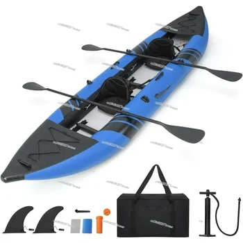 Inflatable Kayak Seats with 2 Aluminum Paddles 1