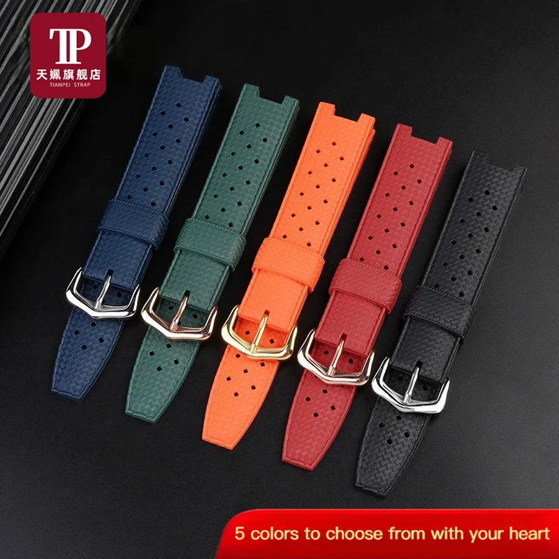 20 22Mm Interfaccia Concava Cinturino In Gomma Per Cartier Pasha Notch Cinturino Cinturino Cinturino Maschile Accessori Impermeabili E Resistenti Al S