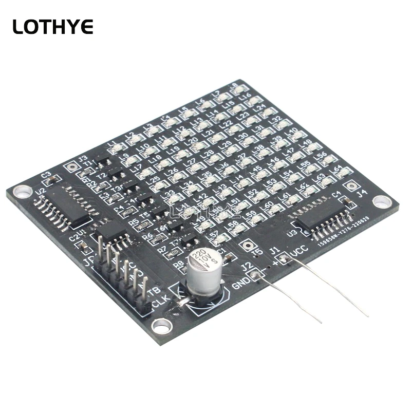 Welding Practice Kit 64 LED SMD Dot Matrix Advertising Screen 0-9 Digital Display Fun DIY Electronic Kit Soldering Practice