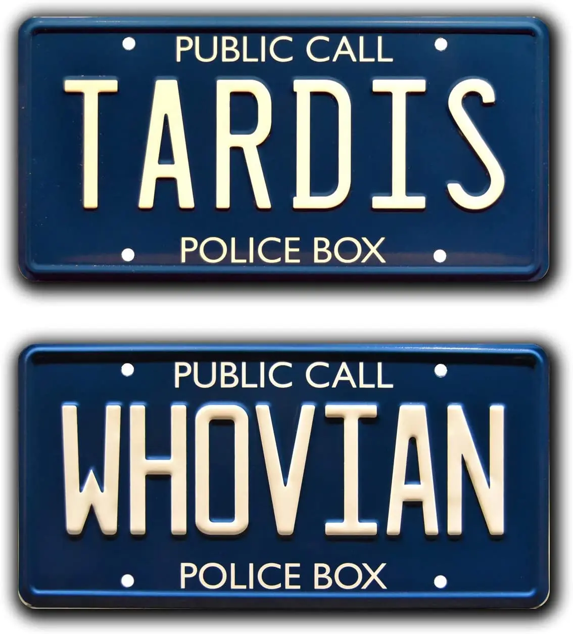 

Celebrity Machines Tardis + Whovian | Metal License Plates