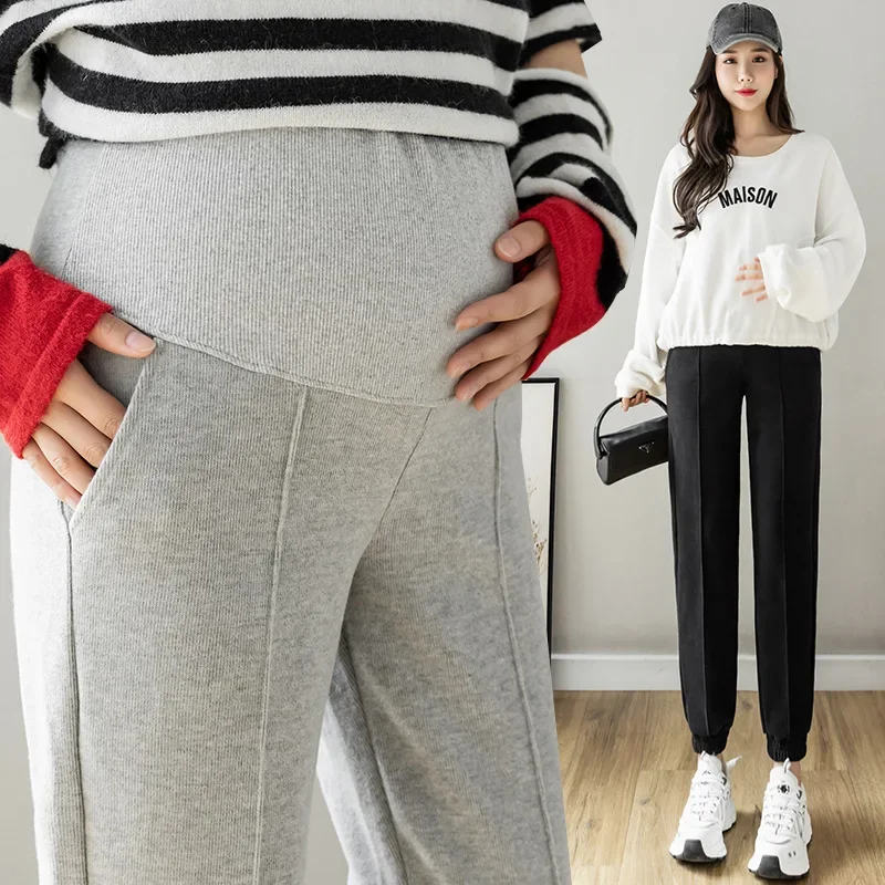 Loose Maternity Pants Autumn Outerwear Casual Lantern Pants Bowed Footwear plus Size Sports Trousers for Pregnant Wome