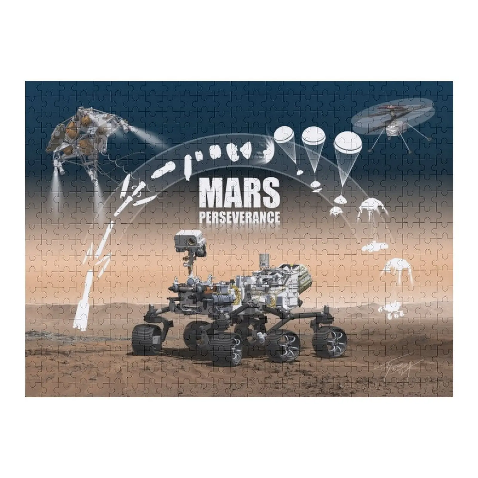 

Головоломка Mars Perseverance Rover, персонализированные подарочные идеи, деревянные головоломки с именем