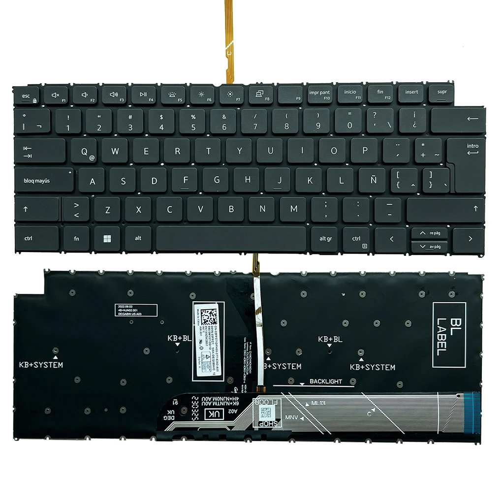 3420 Sp/Tastiera Retroilluminata Latina Per Dell Inspiron 13 5310 5320 14 5410 5415 5418 5420 5425 7420 16 5620 5625 Latitude 3320 3420