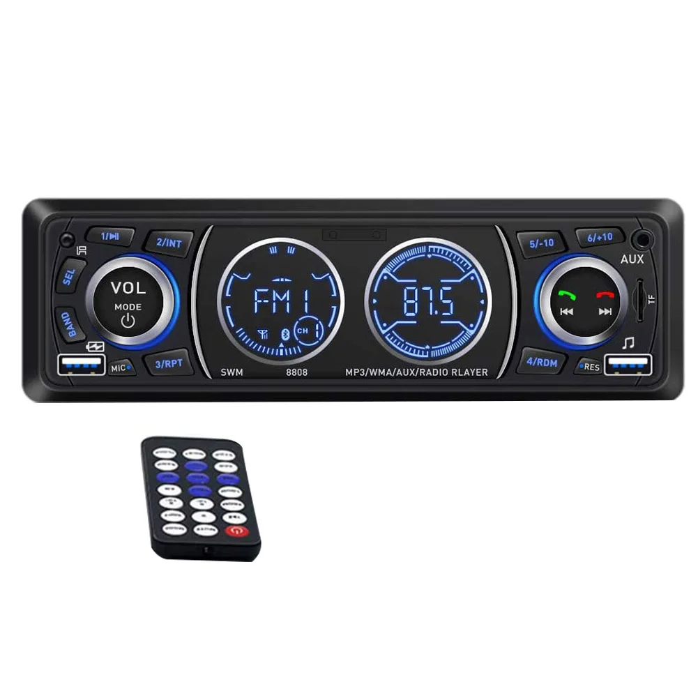 

Автомобильная стереосистема с Bluetooth, однодиновая автомобильная стереосистема, автомобильная аудиосистема с поддержкой USB-порта, SD-карты, AUX