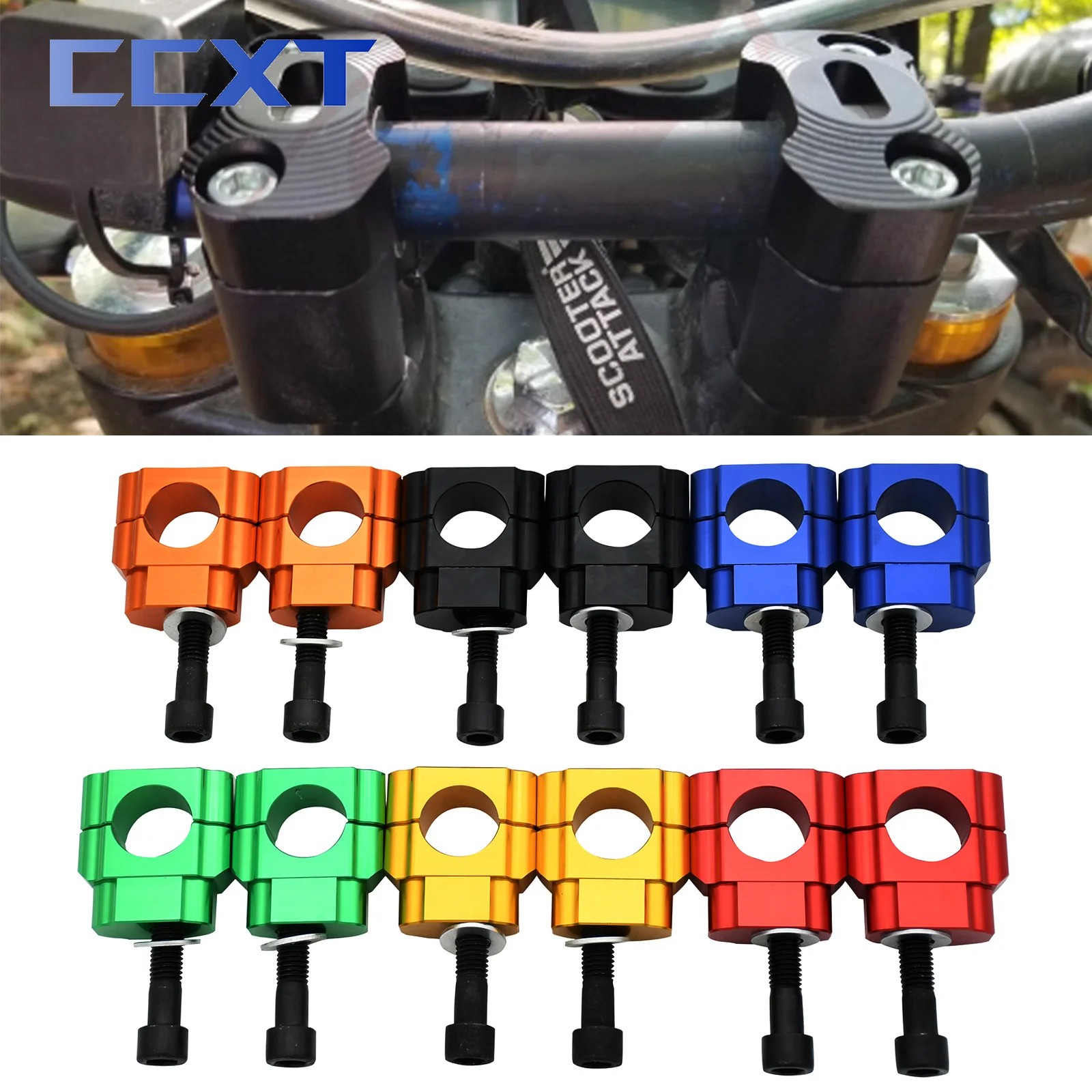 28mm M12 M10 Motorcycle Universal Handlebar Riser Bar Mount For Ktm