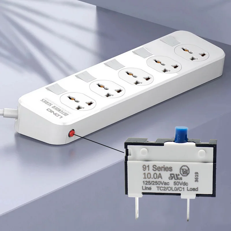 Cleaner Thermal Circuit Breaker Power Plug Board 91 Series 1A2A3A4A5A for Coffee Pot Mixer