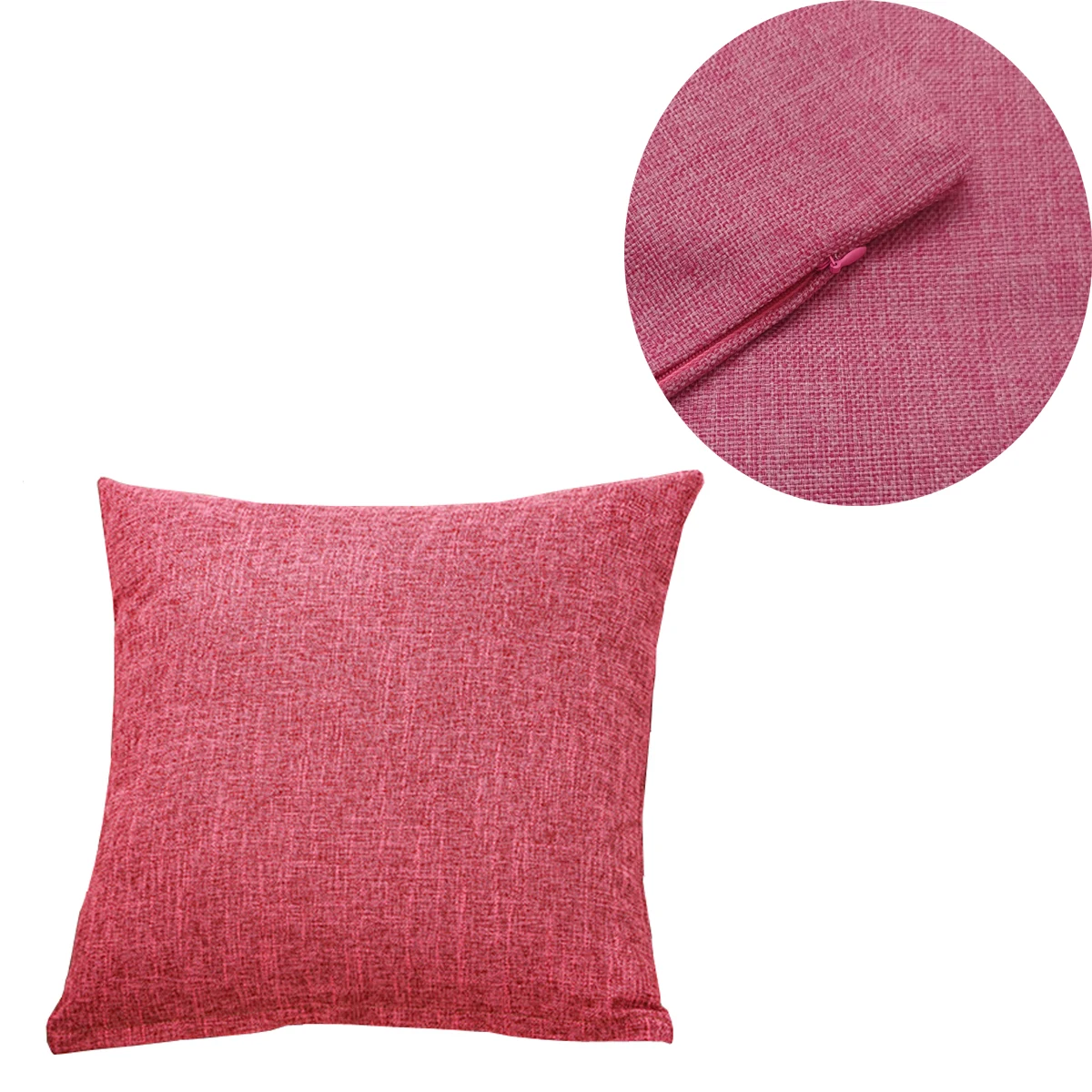 Cozy Linen Solid Sofa Cushion Cover - Elegant Home Office Throw Pillow Case