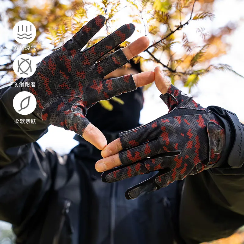 Fishing Gloves Gamakatsu Anti-slip Summer Breathable Fly Angling Cycling Sports
