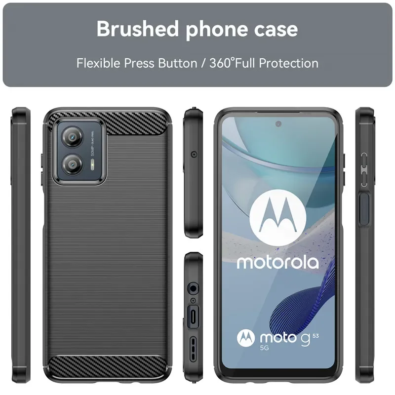 Carbon Fiber Texture Shockproof TPU Protective Phone Case