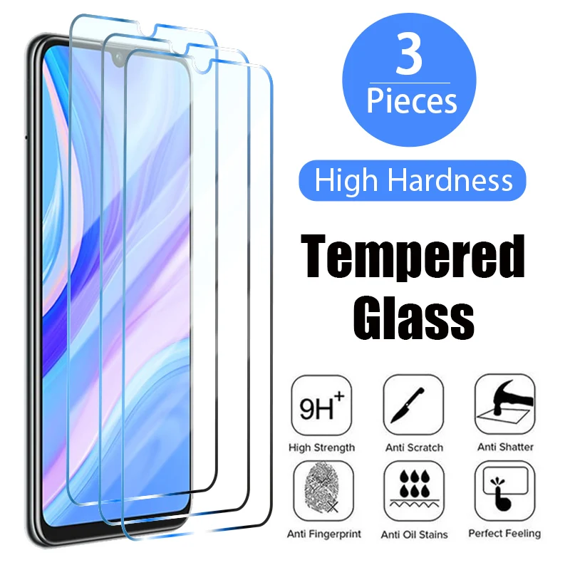 3PCS 2PCS Screen Protector for Huawei P30 P50 P40 P20 Lite Y5 Y6 Y7 Y9 Tempered Glass on Huawei P Smart Z S 2019 2020 2021 glass