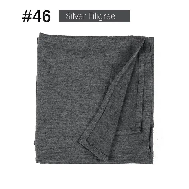 Muslim Women Premium Instant Cotton Jersey Hijab Scarf Jersey Hijabs Scarves With Hoop Pinless HeadScarves 53 colors 46