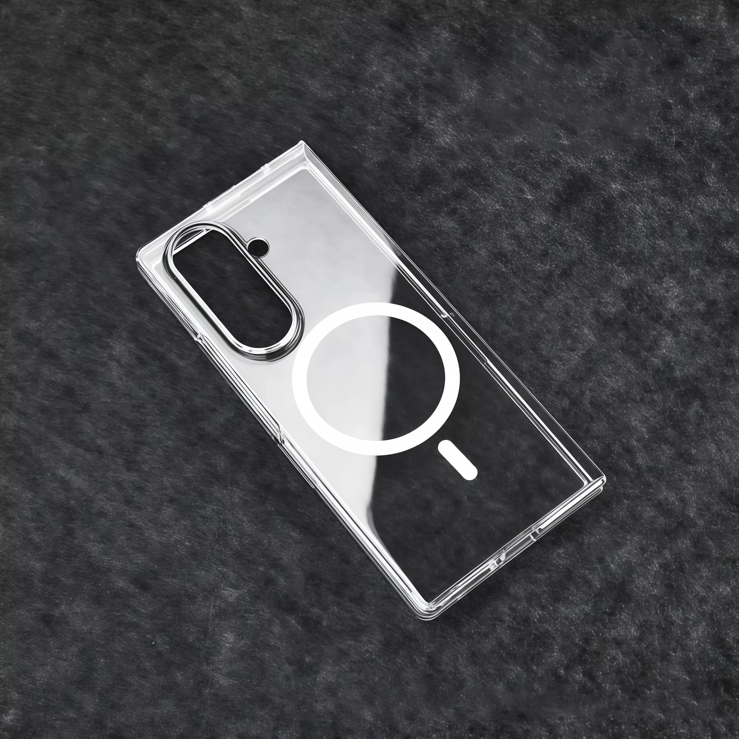 Transparent Magnetic Shockproof Phone Case with PC Back Cover