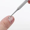 Nail Circle Beveled Head Stainless Steel Cuticle Pusher Nail Art Sanding Tablet Manicure Sticks Tool for Salon Nails Accessories 4