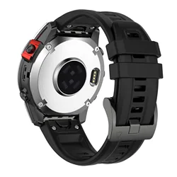 Premium Silicone Strap with QuickFit - Multiple Sizes Available - 22mm QuickFit (Black)