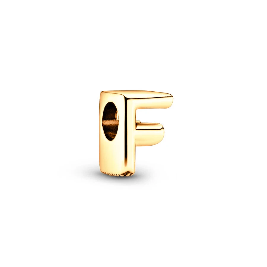 Hot Sale A-Z 26 Gold Lucky Letters Combination Charm Beads Fit Original European 925 Sterling Silver Bracelet DIY Women Jewelry 4